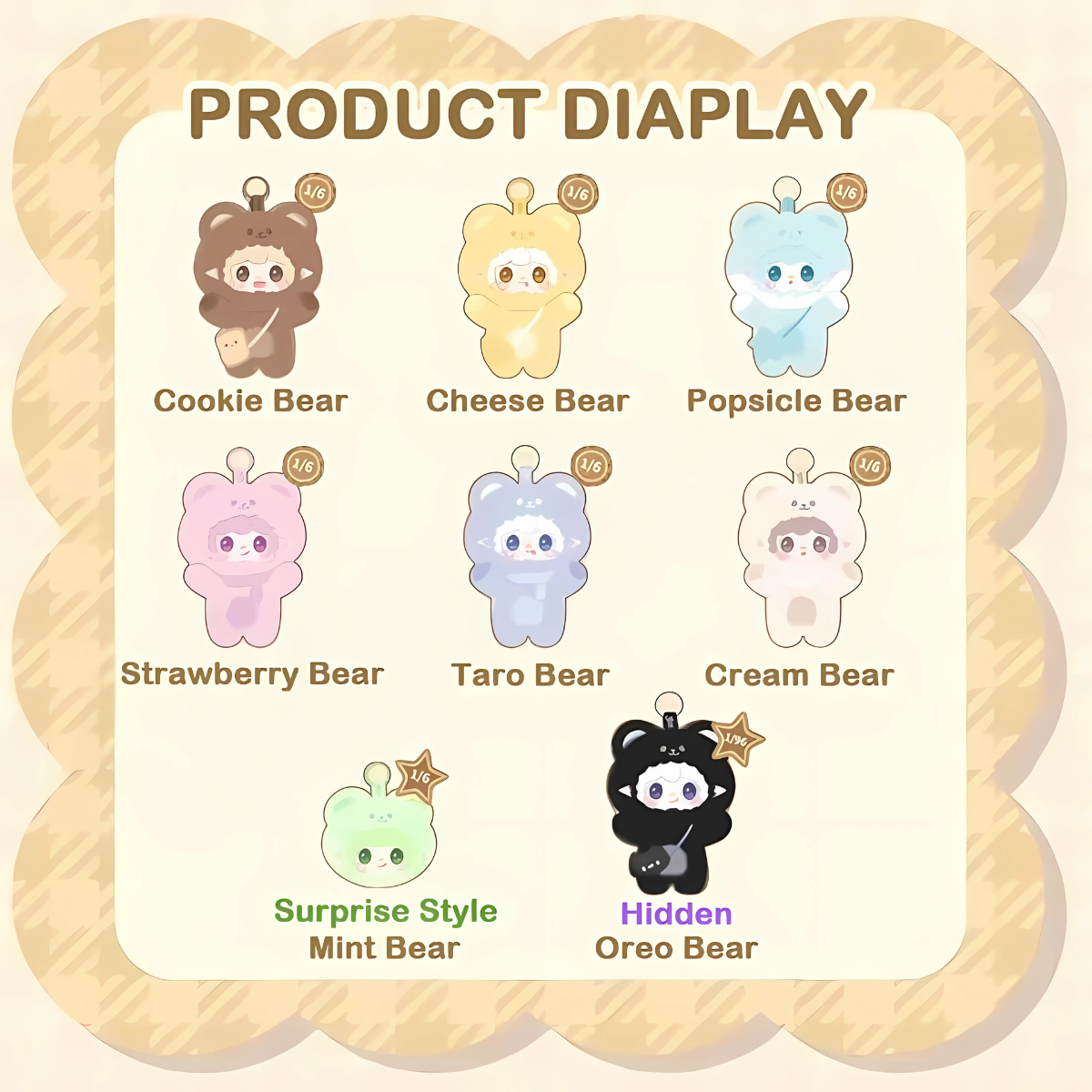 Yooki Take A Bite Of Bear Series Plush Blind Box
