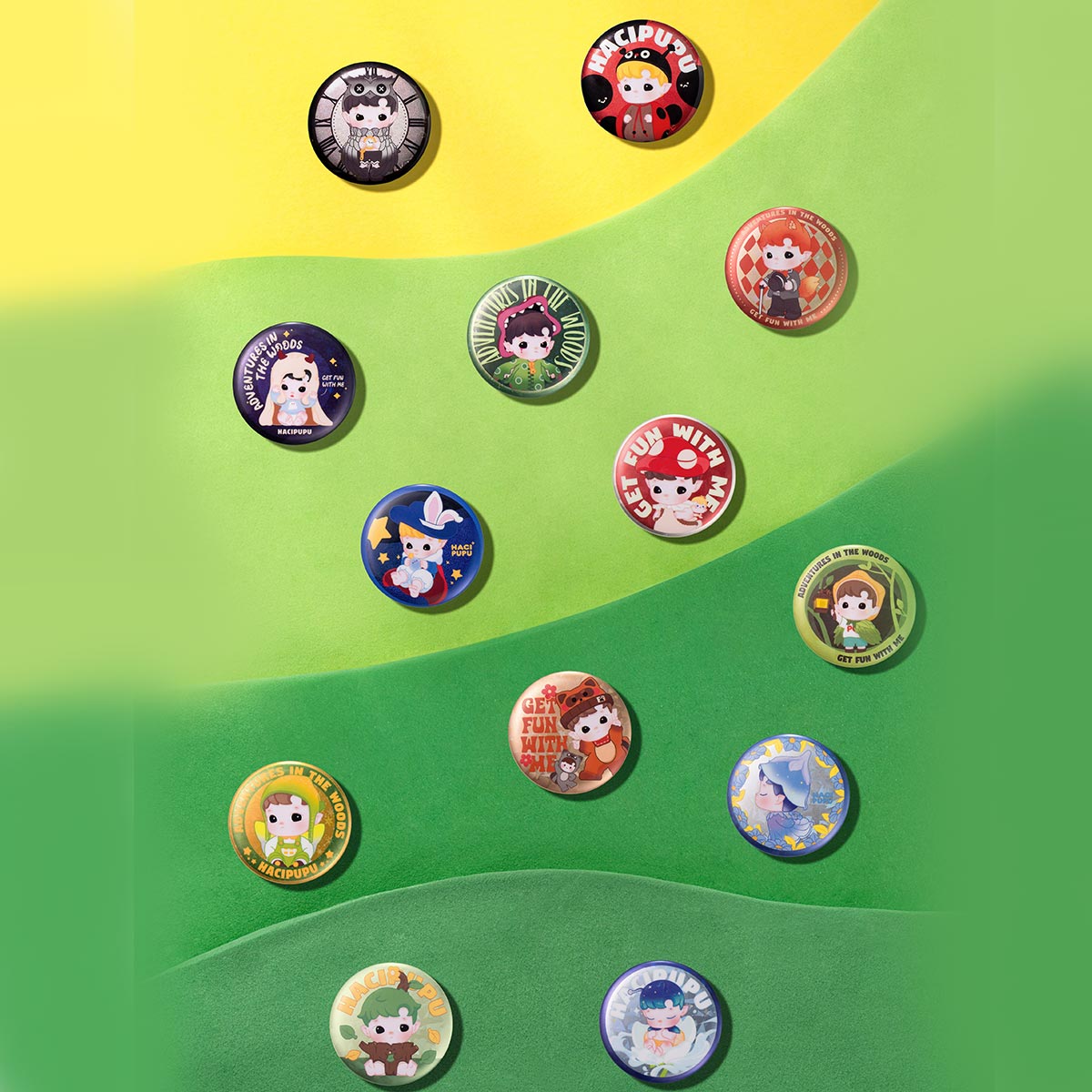 HACIPUPU Adventures In The Woods Series-Tinplate Badge Blind Box