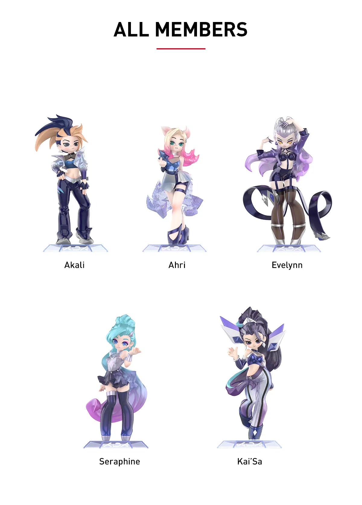 League of Legends K/DA ALL OUT Series Figures