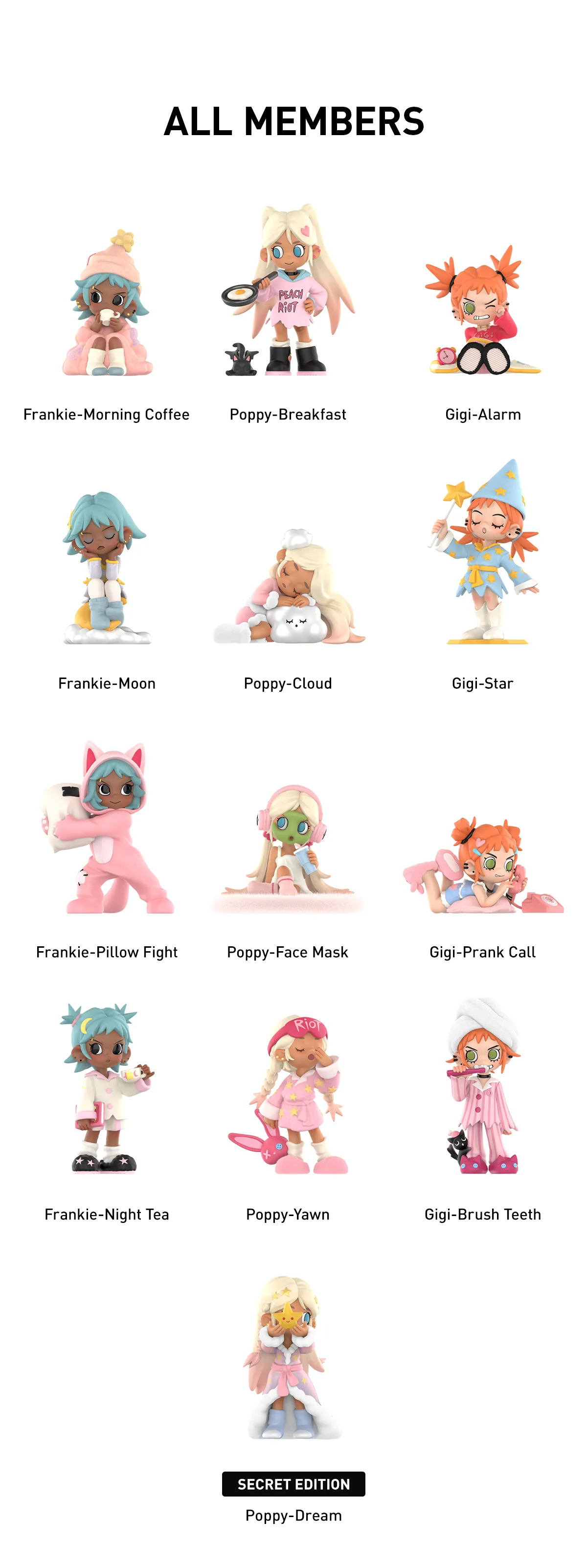 Lil Peach Riot Sleepover Series Figures