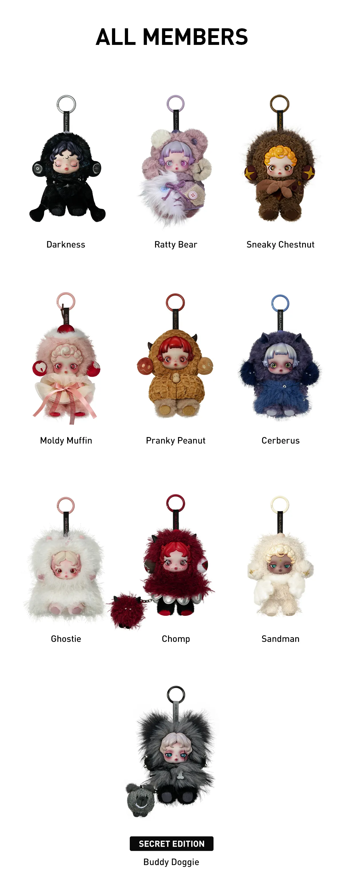 SKULLPANDA You Found Me! Series Plush Doll Pendant