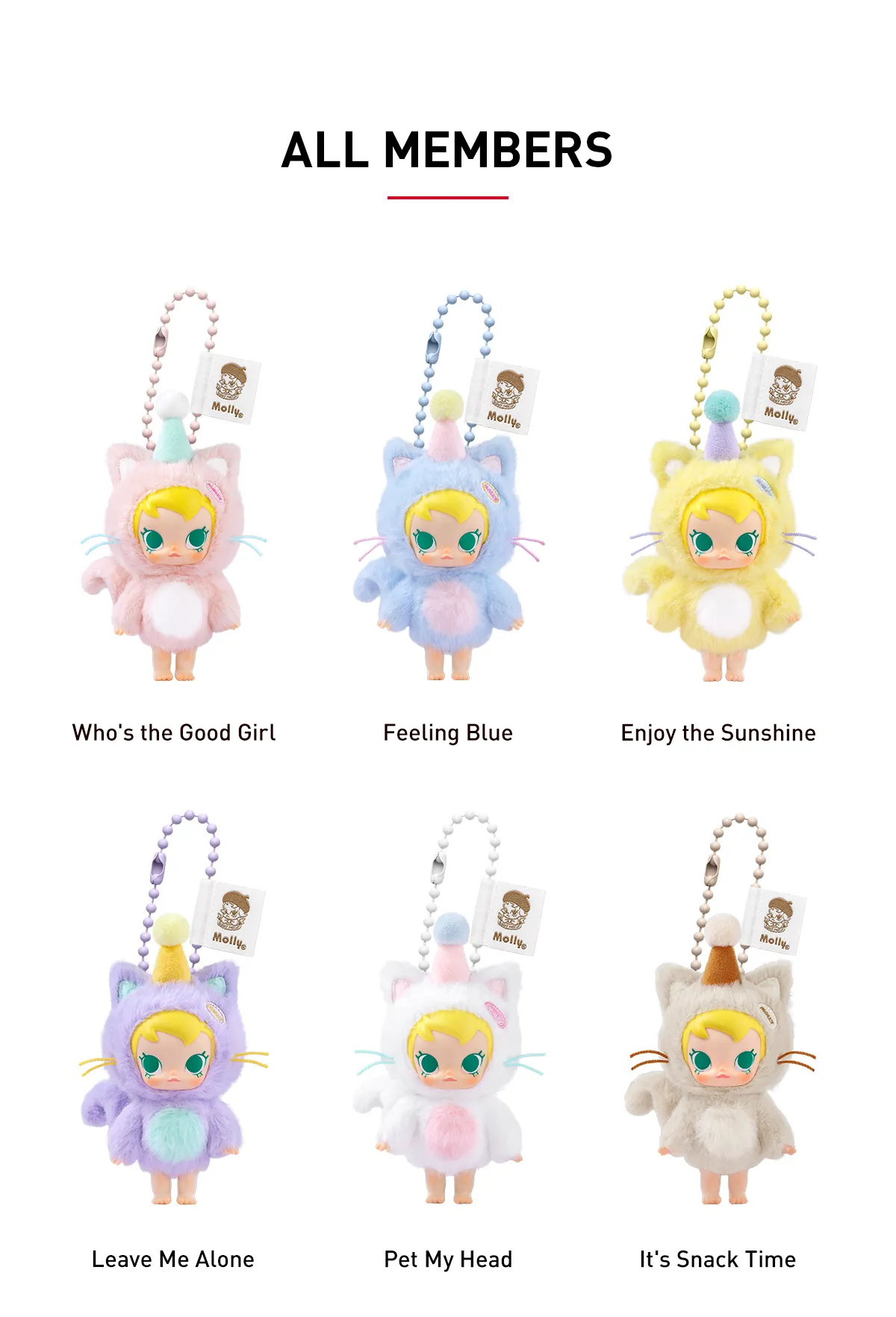 Baby Molly Pocket Friends Series-Vinyl Plush Pendant Blind