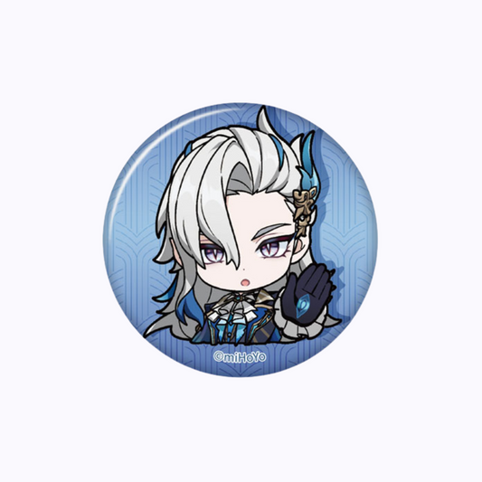 Genshin Impact Chibi Stamp Series Tin Badge Court of Fontaine (Neuvillette)