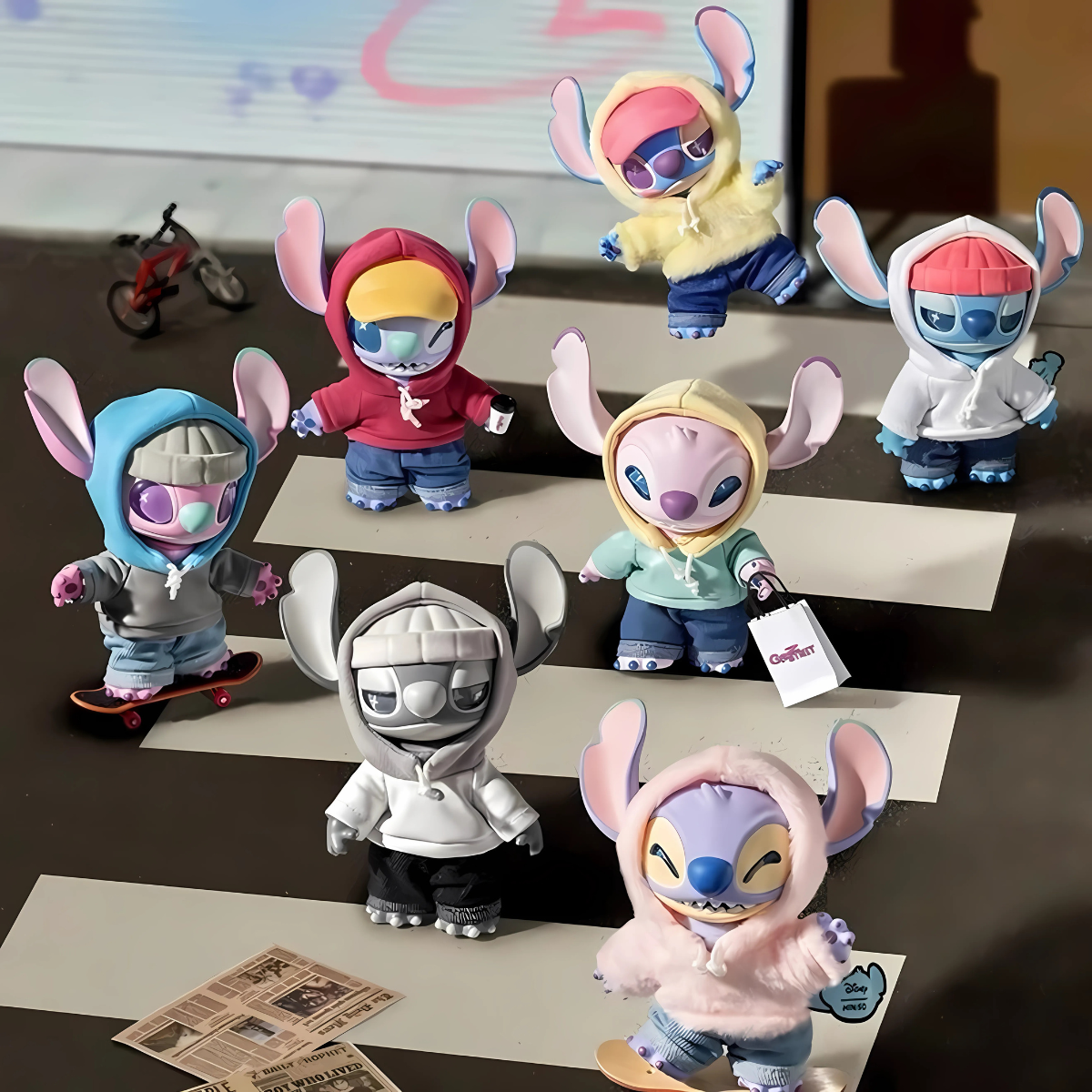 Stitch Gen Z Street Plush Keychain Blind Box